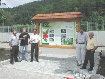 Dieter Haitz, Ludwig Großmann, Gasthaus Krone, Bürgermeister Toni Huber, Friedbert Wörner und Cornelius Großmann.