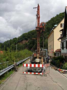 Bohrungen zur Baugrunduntersuchung werden durchgeführt 