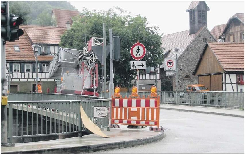 Sanierung Brücke in Weisenbach