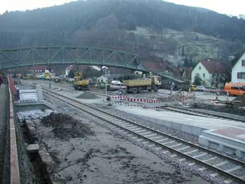 Der Baufortschritt am Haltepunkt Weisenbach
