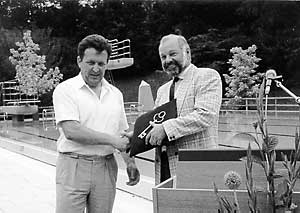 Die Schlüsselübergabe im Latschigbad