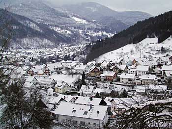 Schnee in Weisenbach