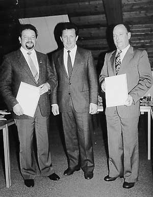 Udo Schmitt, Bürgermeister Gerhard Feist und Erich Hürst (v.l.n.r.)